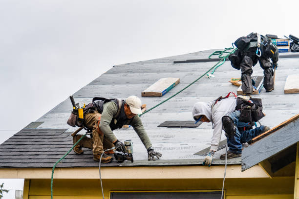 Professional Storm Damage Roof Repair technician working in Twin Mountain, NH